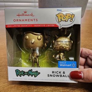 Funko Hallmark 2022 Rick and Morty Gold "chase" Ornaments